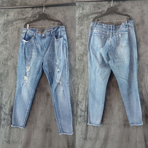 Rock & Stone Distresses Jeggings Size 24 Inseam: 31 inches - Picture 1 of 7